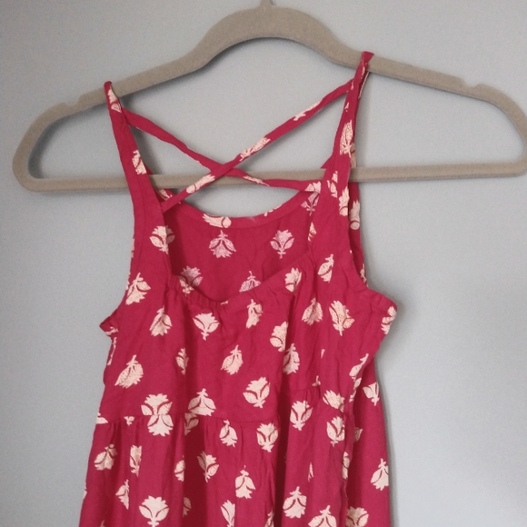 Bright Fushia Flower Dress Youth Girl Sleeveless - Picture 2 of 5